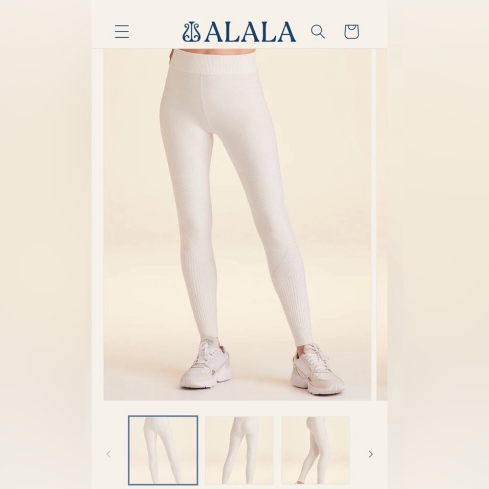 NWT Alala goddess cashmere tight, bone, Medium